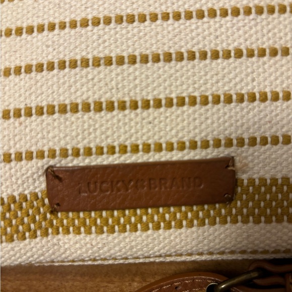 Lucky brand striped cloth bag NWT - Picture 2 of 5